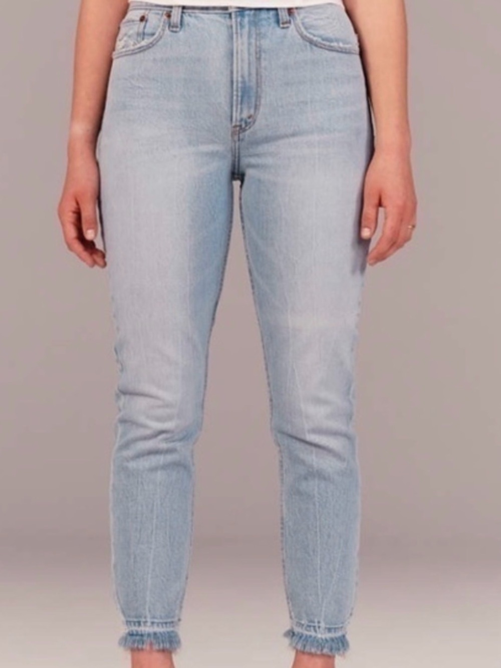 Abercrombie & Fitch Light Blue High-Rise Mom Jeans